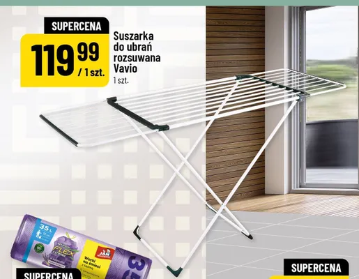Suszarka do ubrań rozsuwana Vavio promocja w POLOmarket