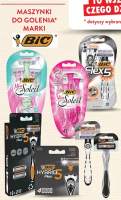 Maszynki do golenia BIC Flex 5 3-pak promocja w Intermarche