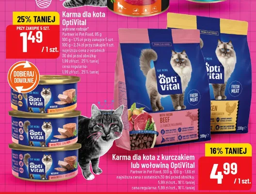 Karma dla kota wybrane rodzaje promocja w POLOmarket