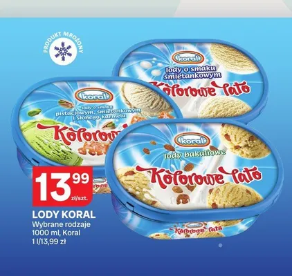 Lody Koral Kolorowe Lato bakaliowe promocja w Chorten
