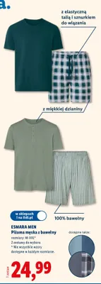 Piżama męska z bawełny promocja w Lidl