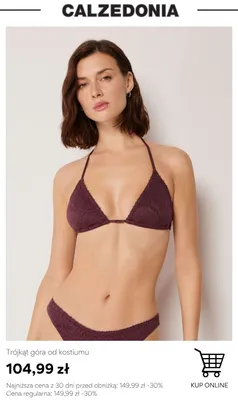 Góra od kostiumu trójkąt Calzedonia promocja w Calzedonia