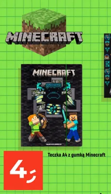 Teczka A4 z gumką Minecraft promocja w Dealz