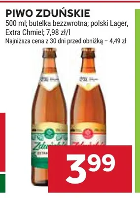 Piwo Zduńskie Extra Chmiel promocja w Stokrotka