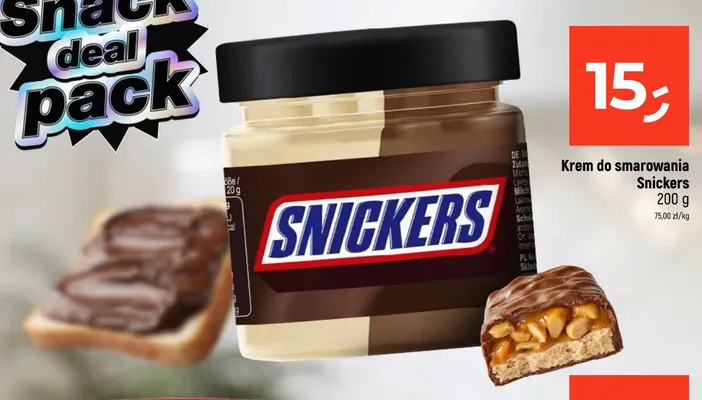 Krem do smarowania Snickers promocja w Dealz