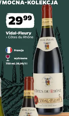 Wino czerwone Vidal-Fleury Côtes du Rhône wytrawne promocja w Netto