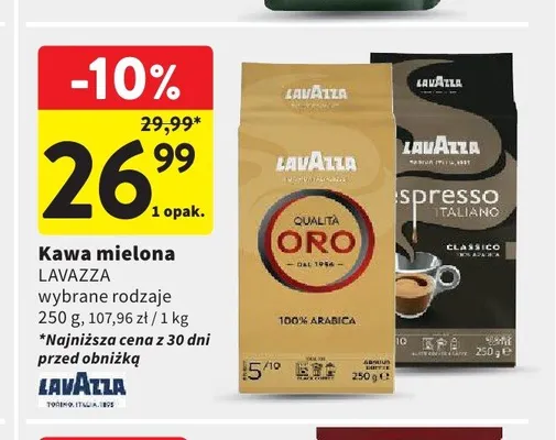 Kawa mielona Lavazza Espresso Italiano promocja w Intermarche