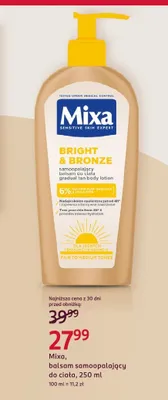 Balsam samoopalający do ciała Mixa Sensitive Skin Expert Bright & Bronze promocja w Rossmann
