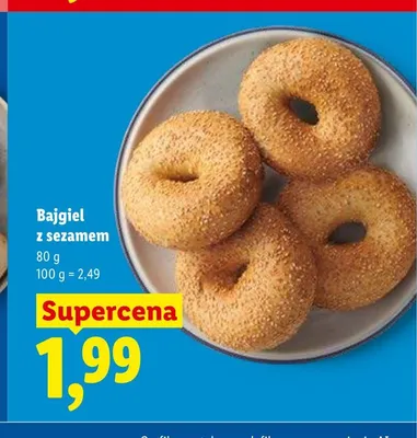 Bajgiel z sezamem promocja w Lidl