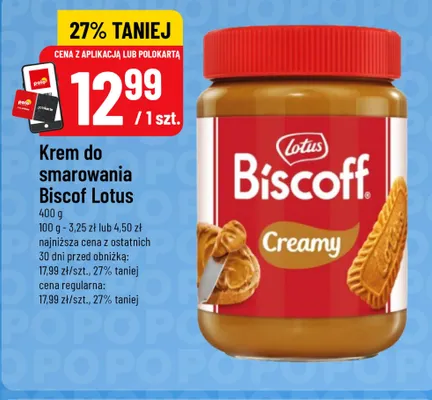 Krem do smarowania Biscoff Lotus promocja w POLOmarket
