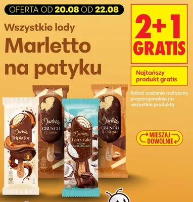 Lody Marletto Crunch Classic na patyku promocja w Biedronka