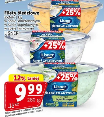 Filety śledziowe w sosie śmietanowym, w sosie koperkowym, w sosie kurtkowym promocja w Prim Market