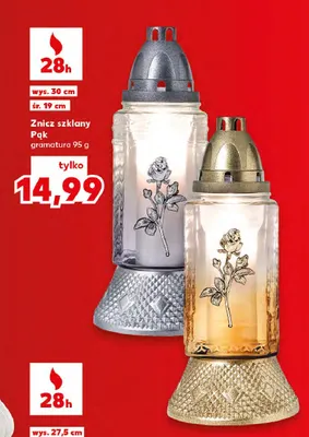 Znicz szklany Pąk promocja w Kaufland