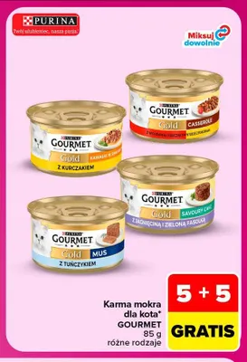 Karma mokra dla kota Gourmet Gold Casserole z wołowiną i kurczakiem w sosie z pomidorami promocja w Carrefour Market