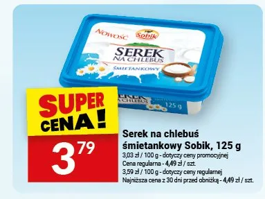 Serek na chlebúś śmietankowy Sobik promocja w Twój Market