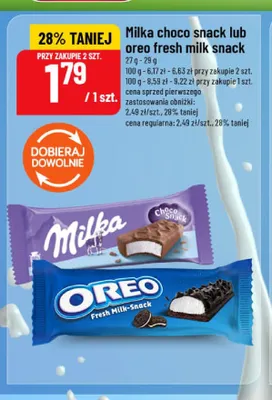 Przekąska mleczna Milka Choco Snack promocja w POLOmarket