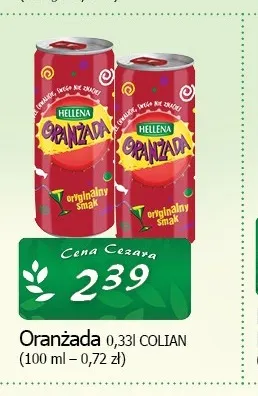 Oranżada żółta Hellena promocja w CEZAR Delikatesy