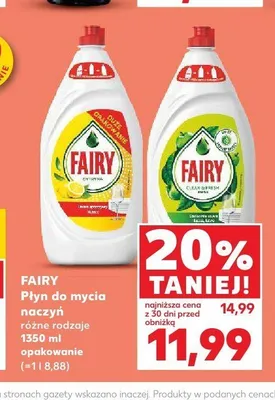 Płyn do mycia naczyń Fairy Clean & Fresh promocja w Kaufland