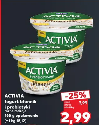 Jogurt błonnik i probiotyki zboża Activia promocja w Kaufland
