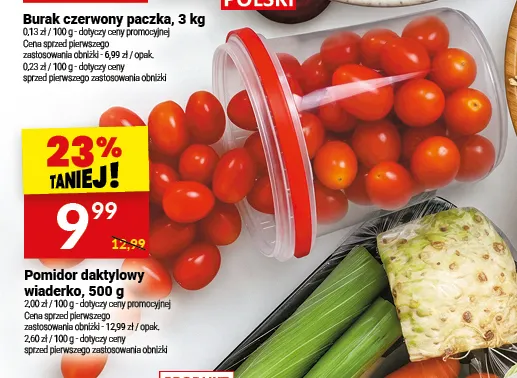 Pomidory daktylowe wiaderko promocja w Twój Market