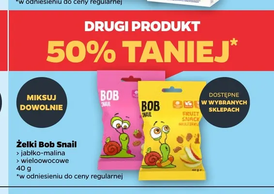 Żelki Bob Snail jabłko-malina promocja w Netto