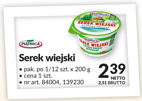 Serek wiejski Piątnica promocja w Makro