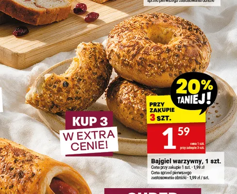 Bajgiel warzywny Białecki promocja w Twój Market