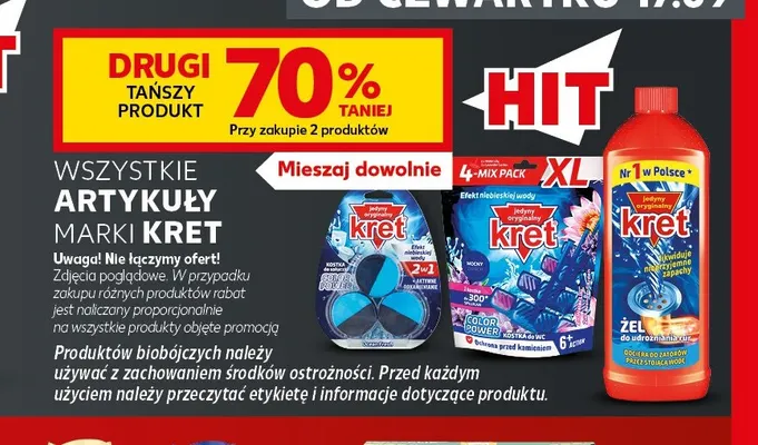 Kostka do wc 4-pak Kret promocja w Kaufland