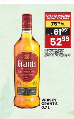 Whisky Grant's Triple Wood promocja w Wafelek