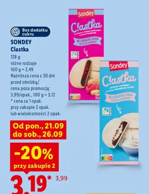 Ciastka Sondey promocja w Lidl