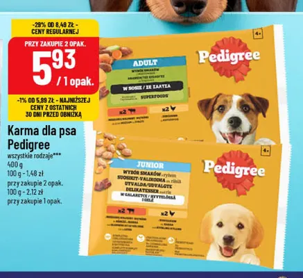 Karma dla psa Pedigree Junior Wybór smaków w galaretce promocja w POLOmarket