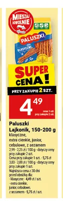 Paluszki Lajkonik extra cienkie promocja w Twój Market