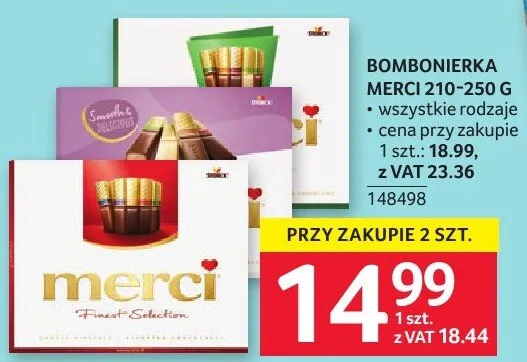 Bombonierka Merci 210-250g promocja w Selgros