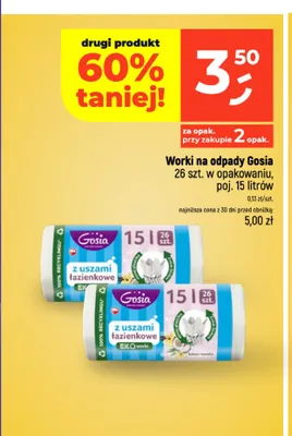 Worki na odpady Gosia 15 l promocja w Dealz