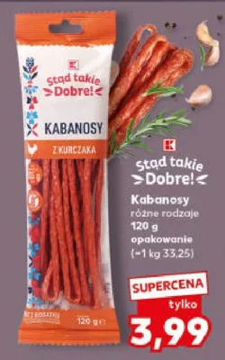 Kabanosy, różne rodzaje Stąd Takie Dobre! promocja w Kaufland