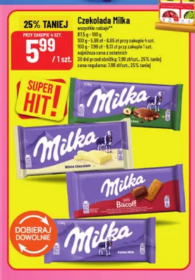 Czekolada Milka Hazelnut promocja w POLOmarket