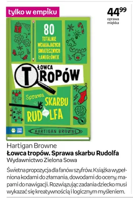 Książka Łowca tropów. Sprawa skarbu Rudolfa Hartigan Browne Zielona Sowa promocja w Empik