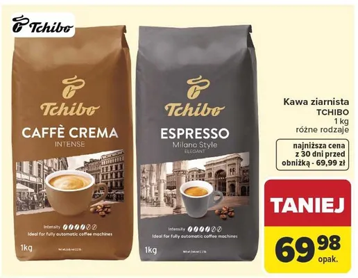 Kawa ziarnista Tchibo Caffè Crema Intense promocja w Carrefour Market