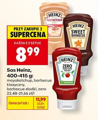 Sos barbecue klasyczny Heinz promocja w Biedronka