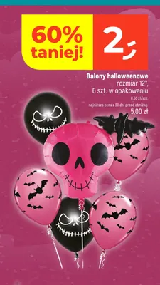 Balony halloweenowe 6-pak 12" promocja w Dealz