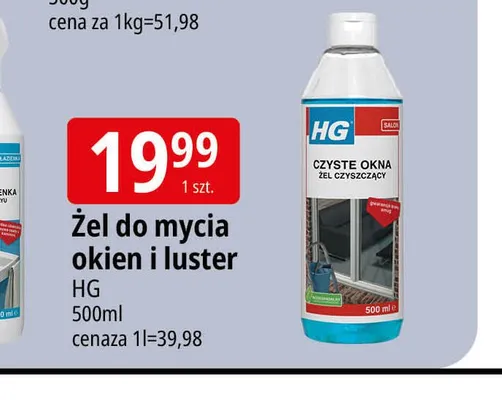Żel do mycia okien i luster HG promocja w Leclerc