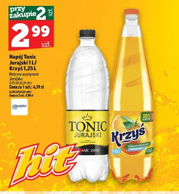 Napój Tonic Jurajski Classic Zero promocja w TOPAZ