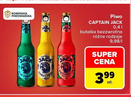 Piwo Captain Jack Watermelon Margarita promocja w Carrefour