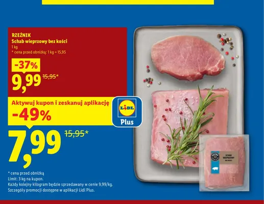Schab wieprzowy bez kości Rzeźnik promocja w Lidl