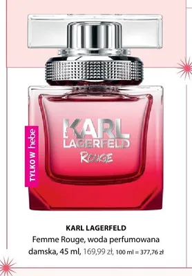 Woda perfumowana damska Karl Lagerfeld Femme Rouge promocja w Hebe