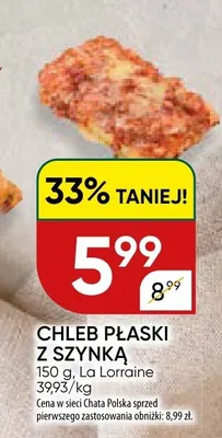 Chleb płaski z szynką promocja w Chata Polska