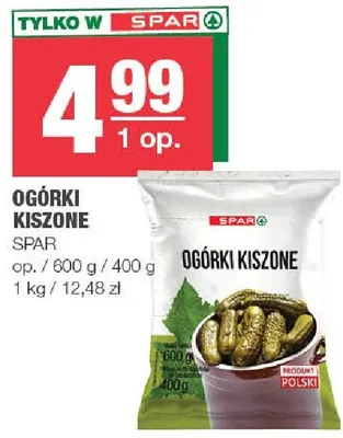 Ogórki kiszone promocja w SPAR
