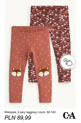 Legginsy 2-pak rozm. 92-140 C & A promocja w C&A