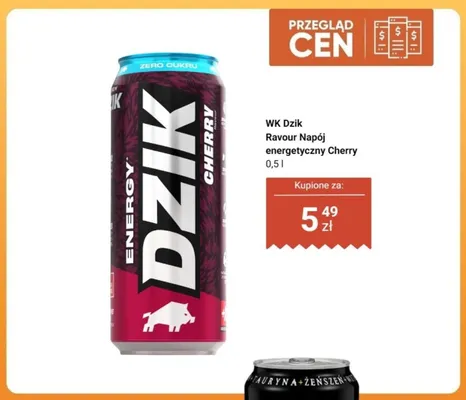 Napój energetyczny WK Dzik Cherry promocja w Dino