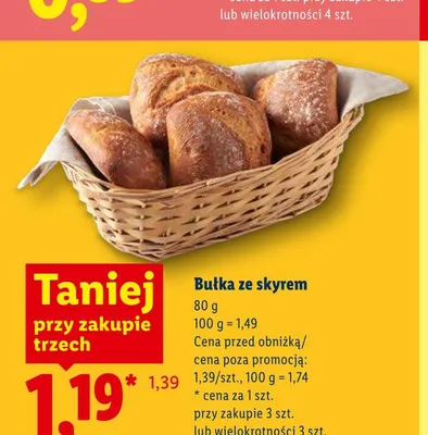 Bułka ze skyrem promocja w Lidl